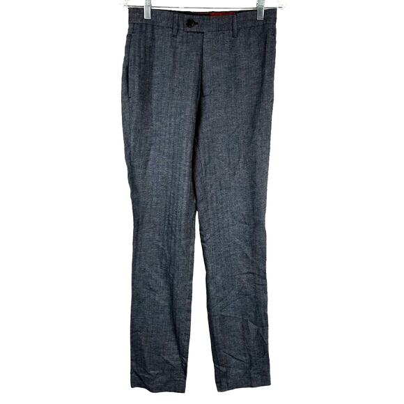 Ted Baker Other - Ted Baker London MMT Balatro Linen Blend Dark Grey Dress Pants Men's Sz 28R NWT